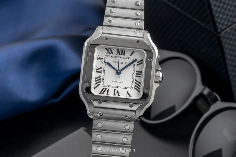 Cartier Santos steel automatic men's watch WSSA0029 LP: 8250EUR [2604948]