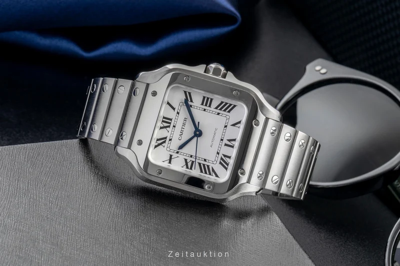 Cartier Santos steel automatic men's watch WSSA0029 LP: 8250EUR [2604948]