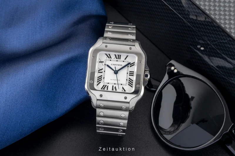 Cartier Santos steel automatic men's watch WSSA0029 LP: 8250EUR [2604948]