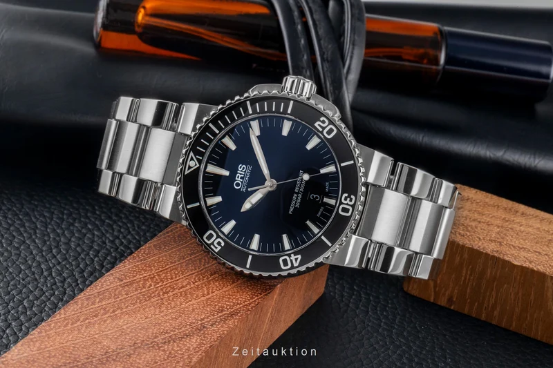 Oris Aquis Date steel automatic men's watch 01 733 7653 4135-07 8 26 01PEB LP: 1800EUR [2604627]
