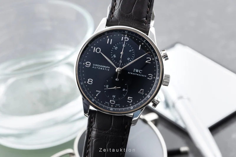 IWC Portugieser chronograph steel automatic men's watch IW371447 LP: 9100EUR [2604985]