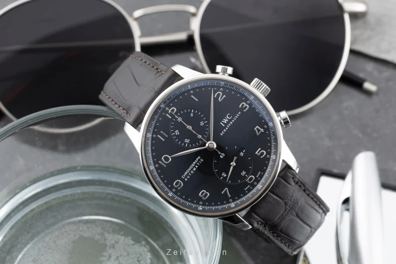 IWC Portugieser chronograph steel automatic men's watch IW371447 LP: 9100EUR [2604985]