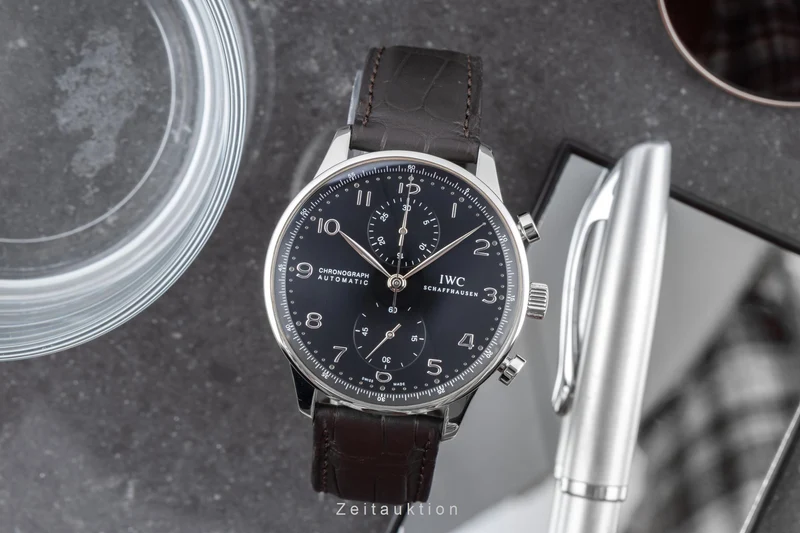 IWC Portugieser chronograph steel automatic men's watch IW371447 LP: 9100EUR [2604985]