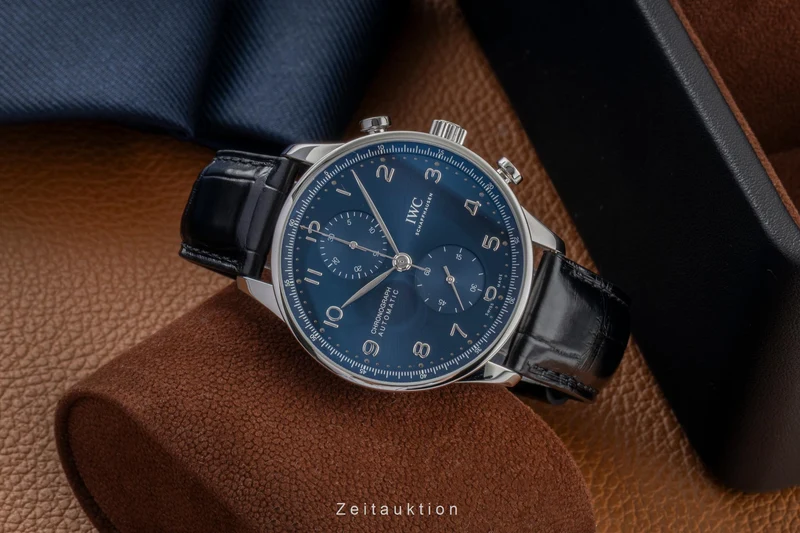 IWC Portugieser chronograph steel automatic men's watch IW371606 LP: 9100EUR [2604725]