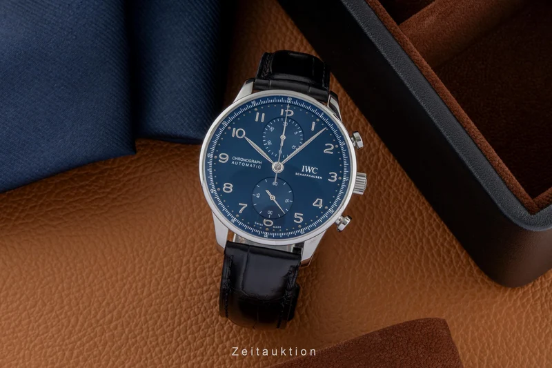 IWC Portugieser chronograph steel automatic men's watch IW371606 LP: 9100EUR [2604725]