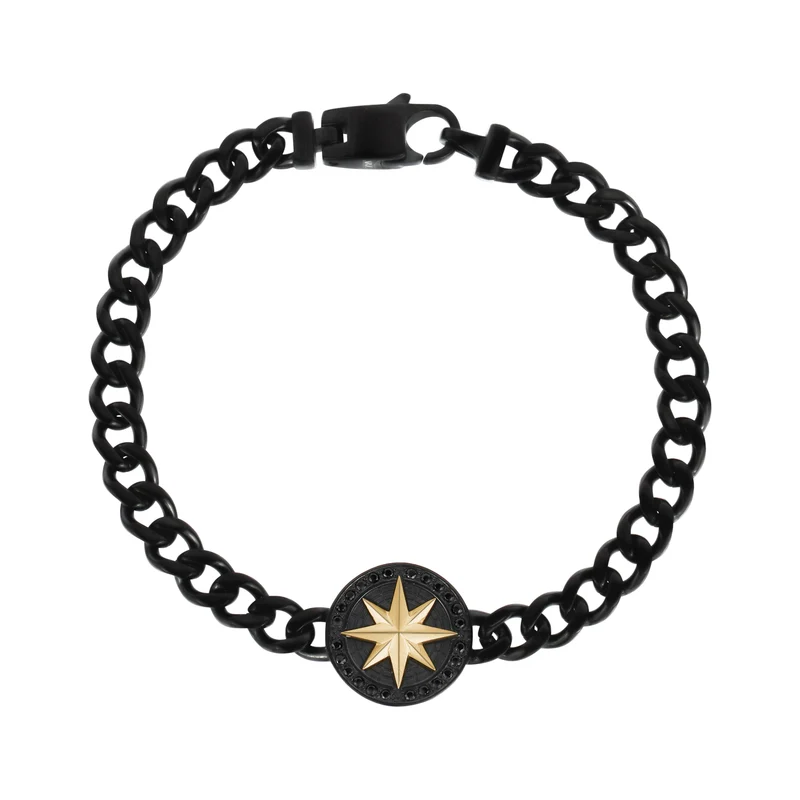 Steinbesetztes Nordstern-Kompass-Armband