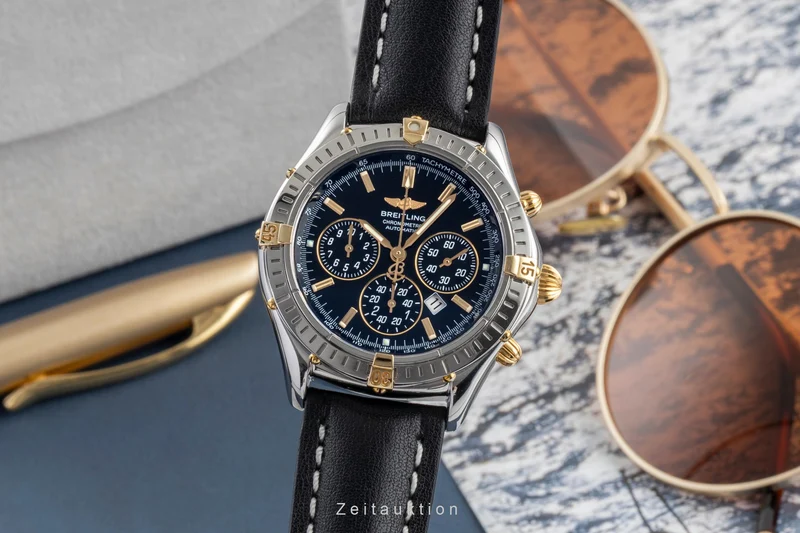 Breitling Shadow Flyback chronograph steel / gold automatic men's watch B35312 [2604710]