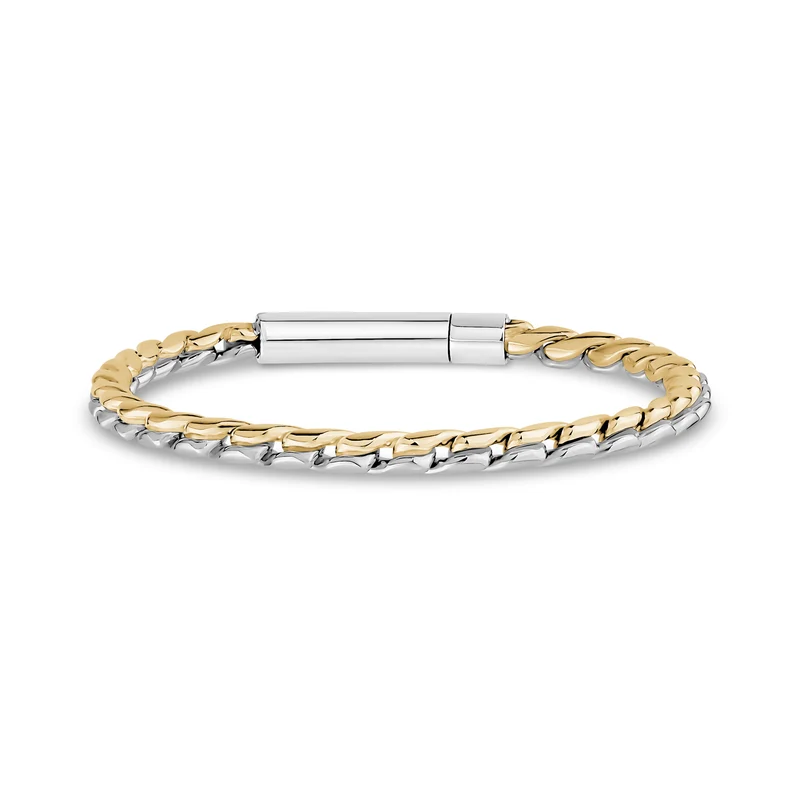 Zweifarbiges ineinander greifendes Gliederarmband
