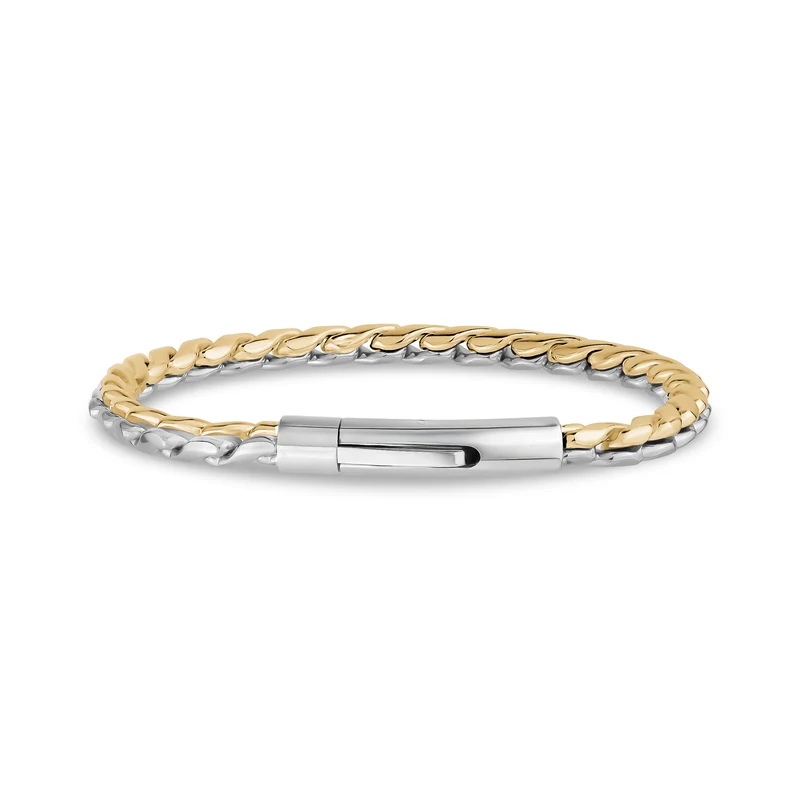 Zweifarbiges ineinander greifendes Gliederarmband
