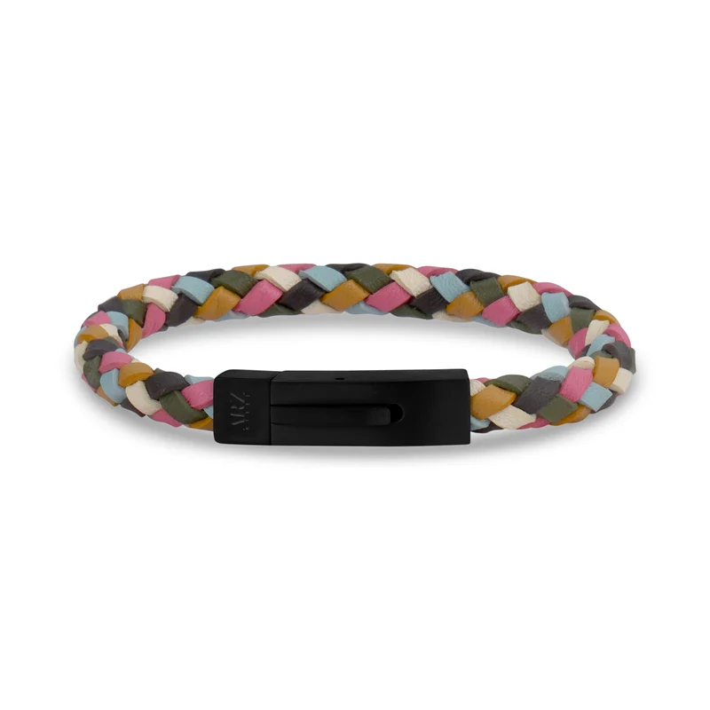 Mehrfarbiges Boho-Lederarmband | 6MM