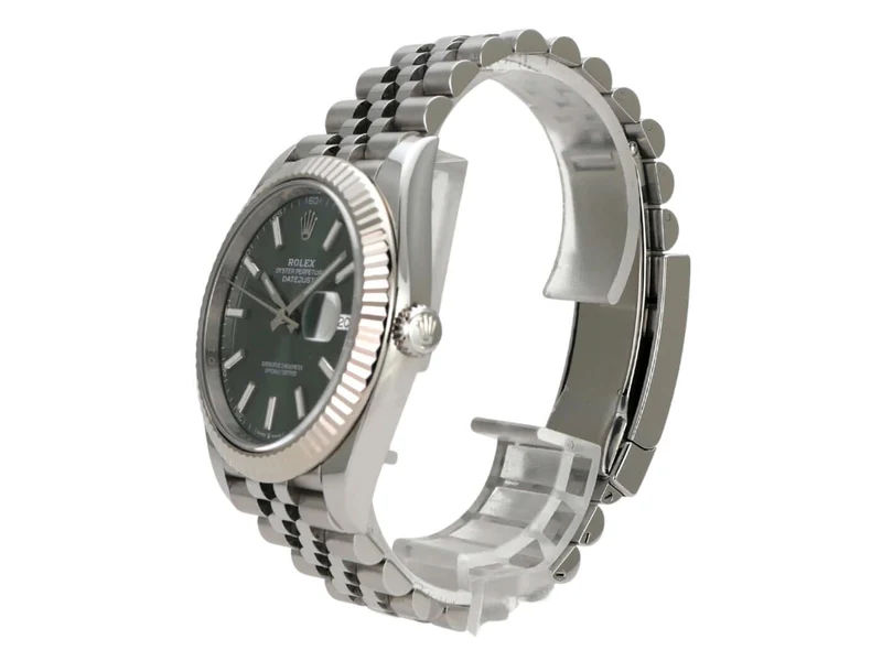 Rolex Datejust 41 Edelstahl Weißgold 126334 Mint Green Jubile-Band