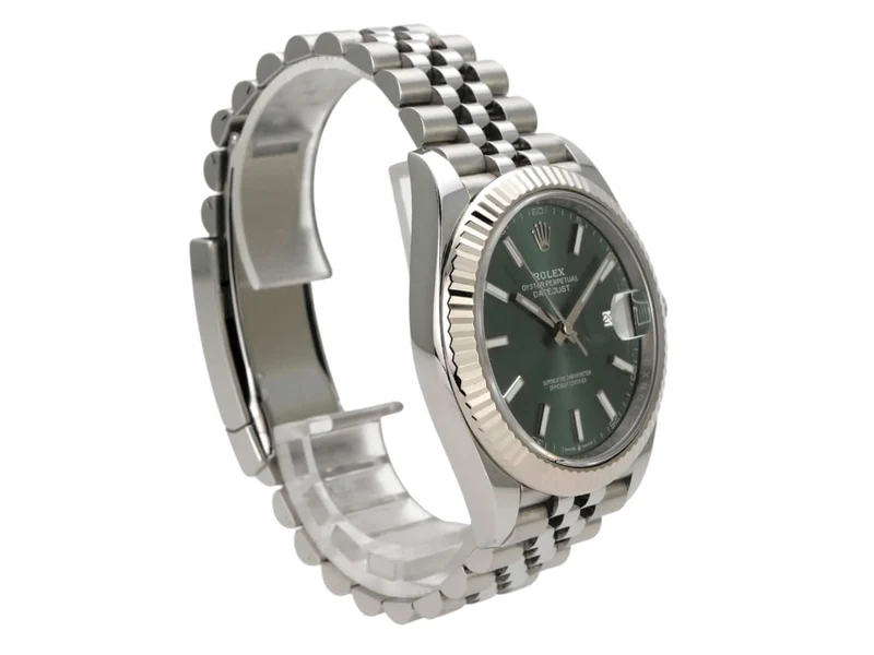 Rolex Datejust 41 Edelstahl Weißgold 126334 Mint Green Jubile-Band
