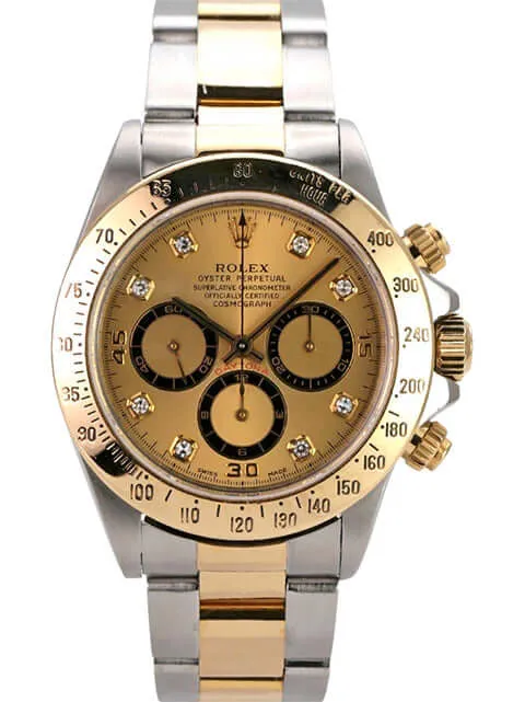 Rolex Daytona 40 Edelstahl Gelbgold 16523 Champagner Diamant