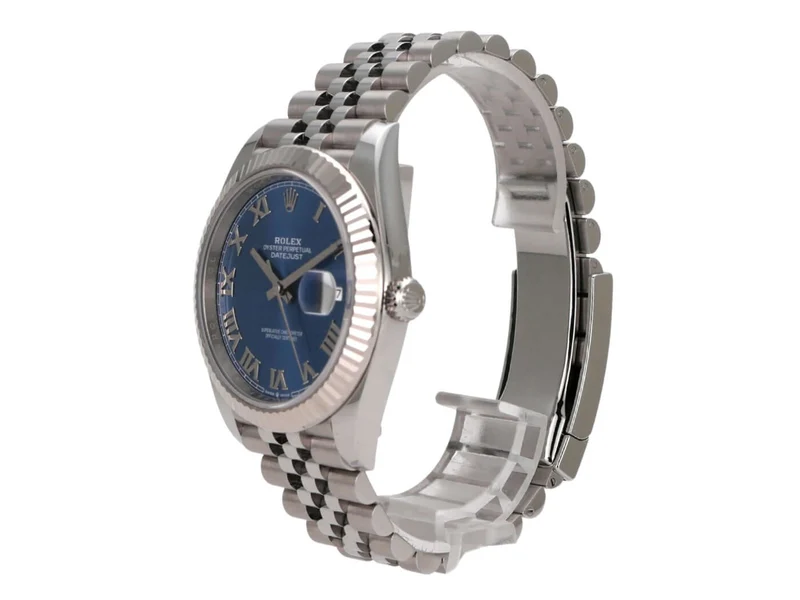 Rolex Datejust 41 Oystersteel Weißgold 126334 Blau Römisch Jubile-Band