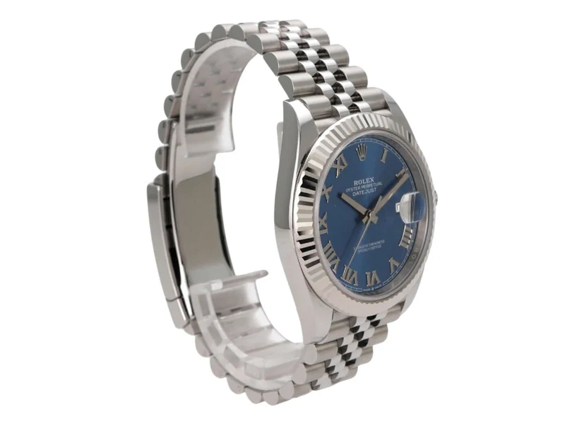 Rolex Datejust 41 Oystersteel Weißgold 126334 Blau Römisch Jubile-Band