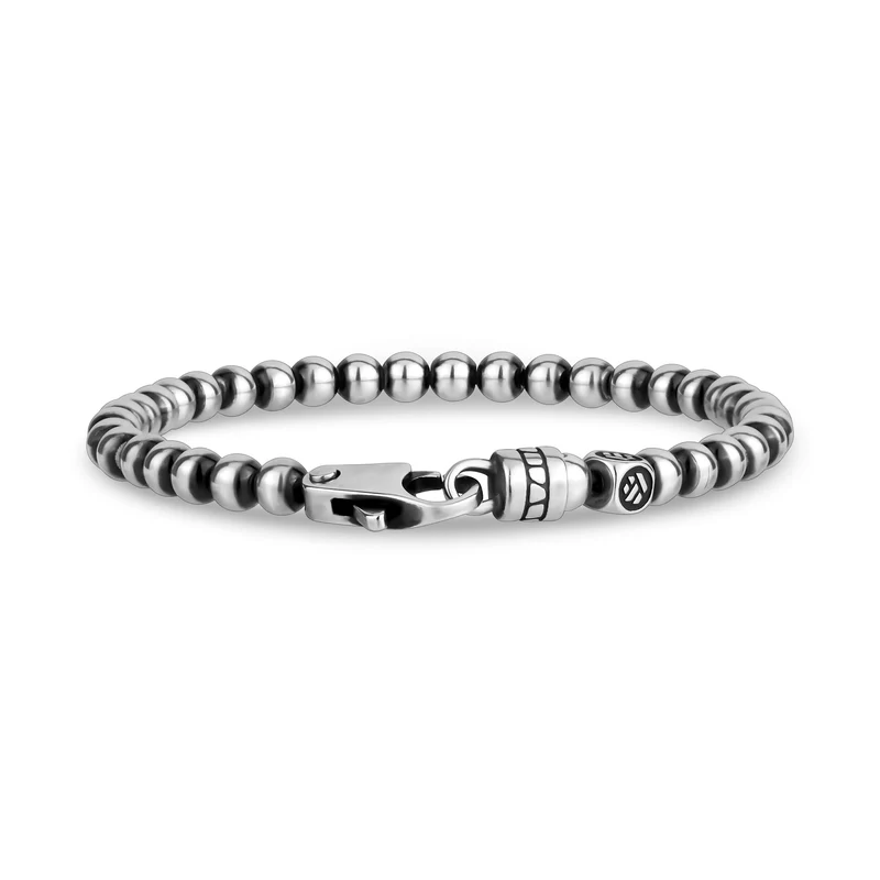 Schwarz-akzentuiertes Kugel-Gliederarmband
