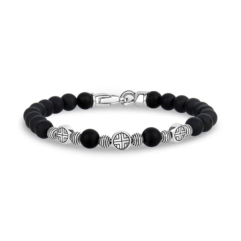 Midnight Shield Perlenarmband | 4MM