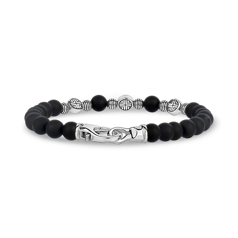 Midnight Shield Perlenarmband | 4MM