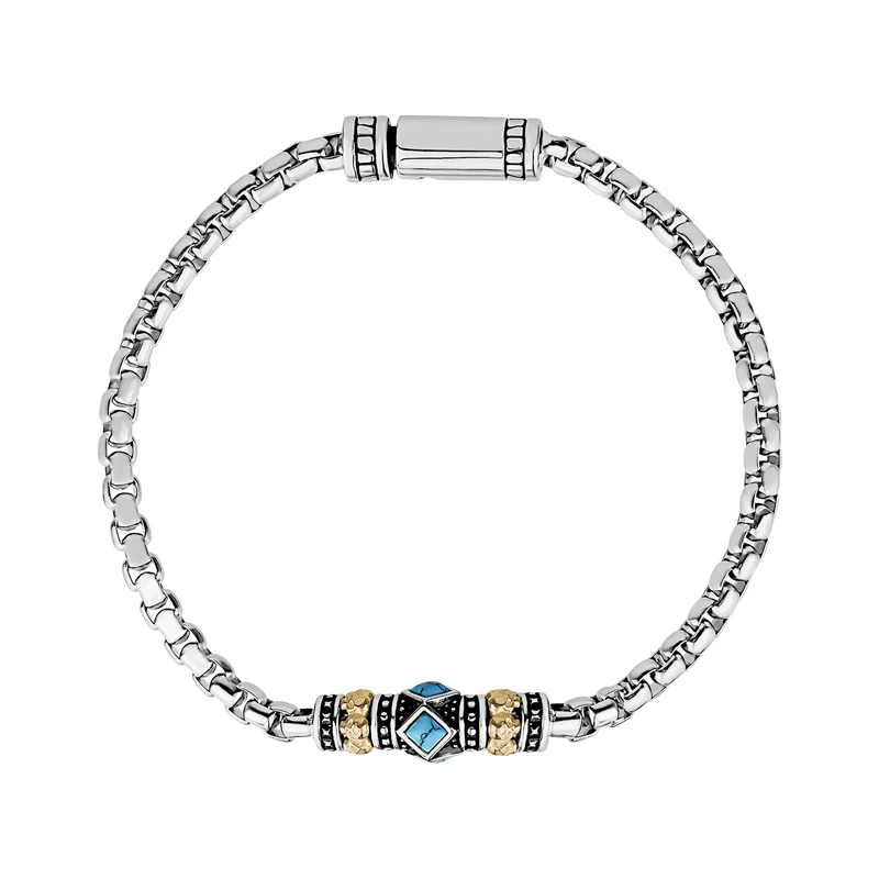 Armband mit Totenköpfen und Steinen