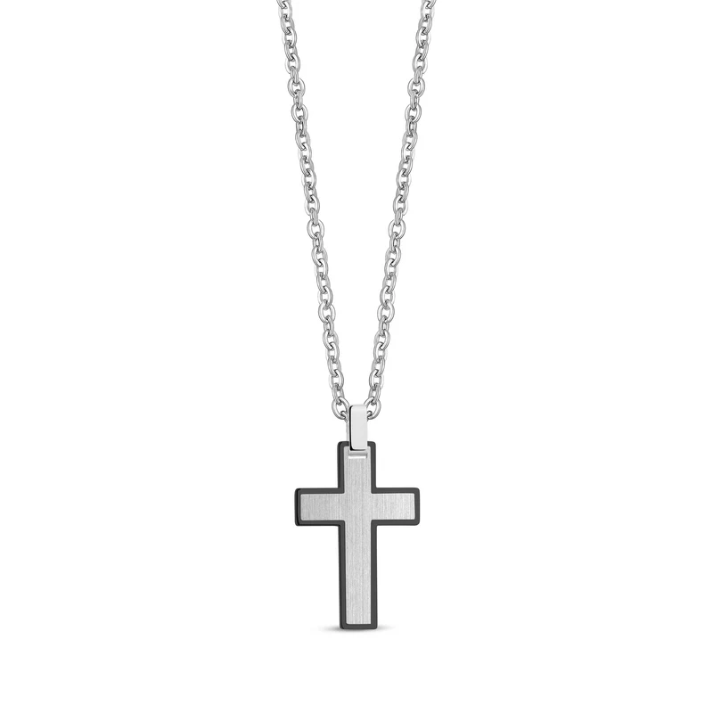 Zweifarbiger Kreuz-Anhänger