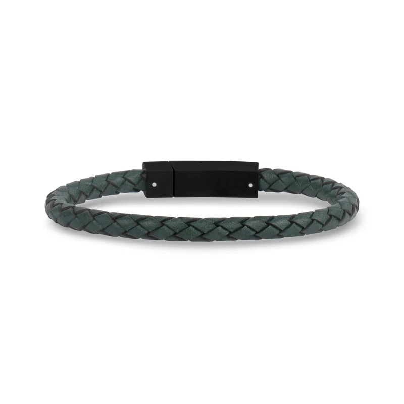 Grünes Lederarmband | 6MM
