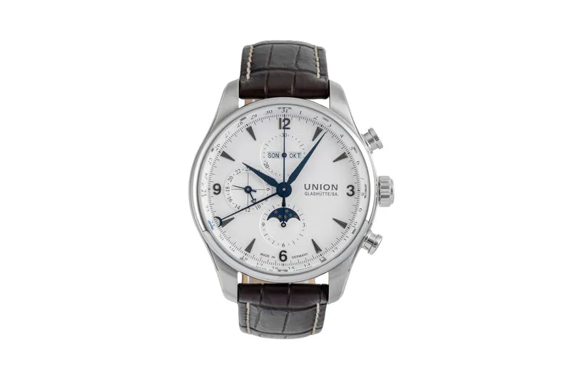 Union Glashütte Belisar chronograph steel automatic men's watch D009.425.A LP: 3600EUR [2604686]