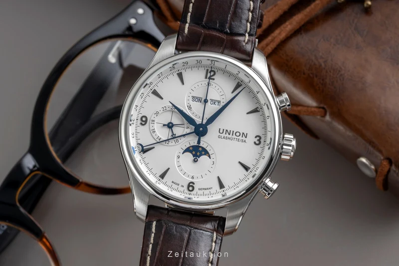 Union Glashütte Belisar chronograph steel automatic men's watch D009.425.A LP: 3600EUR [2604686]