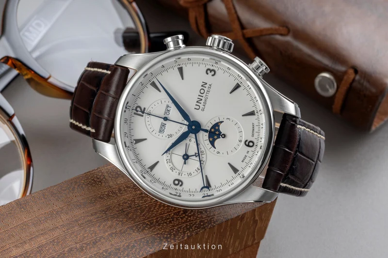 Union Glashütte Belisar chronograph steel automatic men's watch D009.425.A LP: 3600EUR [2604686]