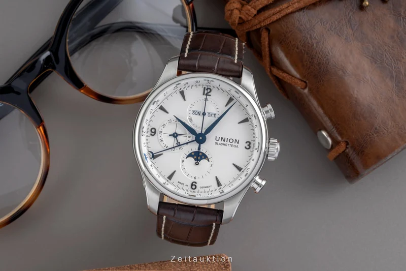 Union Glashütte Belisar chronograph steel automatic men's watch D009.425.A LP: 3600EUR [2604686]