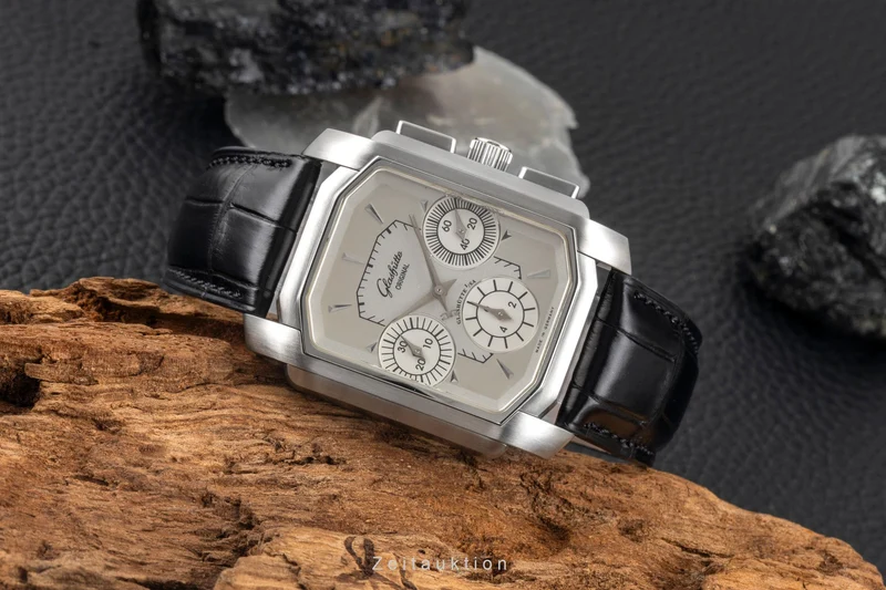 Glashütte Senator chronograph steel automatic men's watch 1-39-31-06-04-04 [2602330]