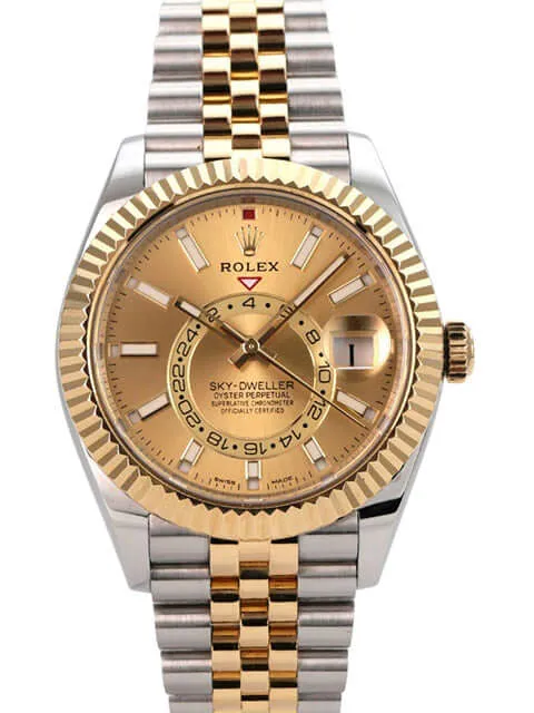 Rolex Sky-Dweller 326933 Champagner Jubile-Band