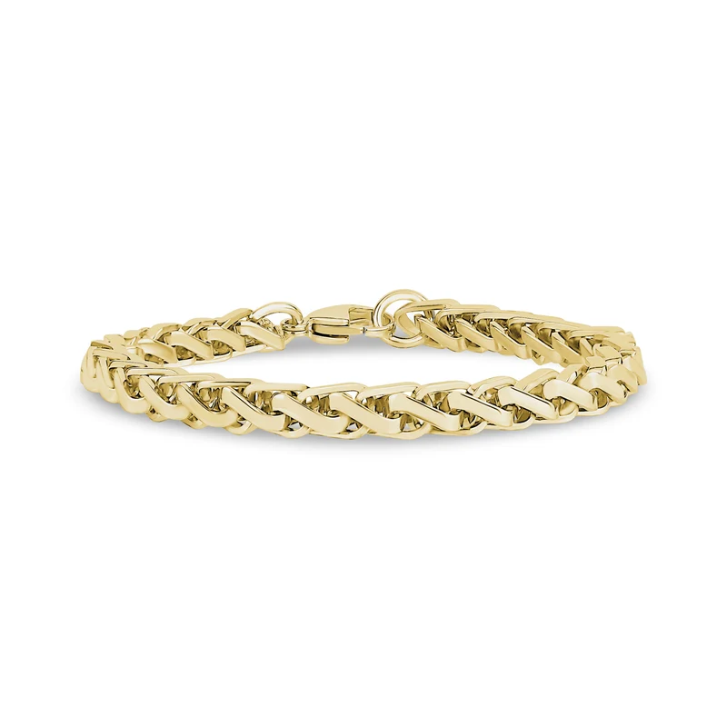 Quadratisches Weizen-Kettenarmband | 6MM