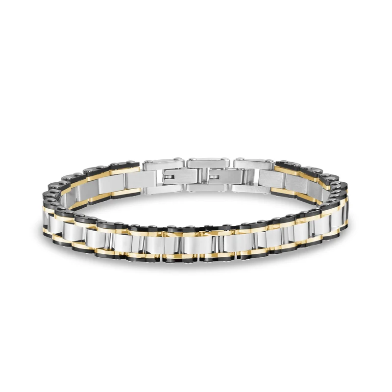Dreifarbiges Gliederarmband für Uhren