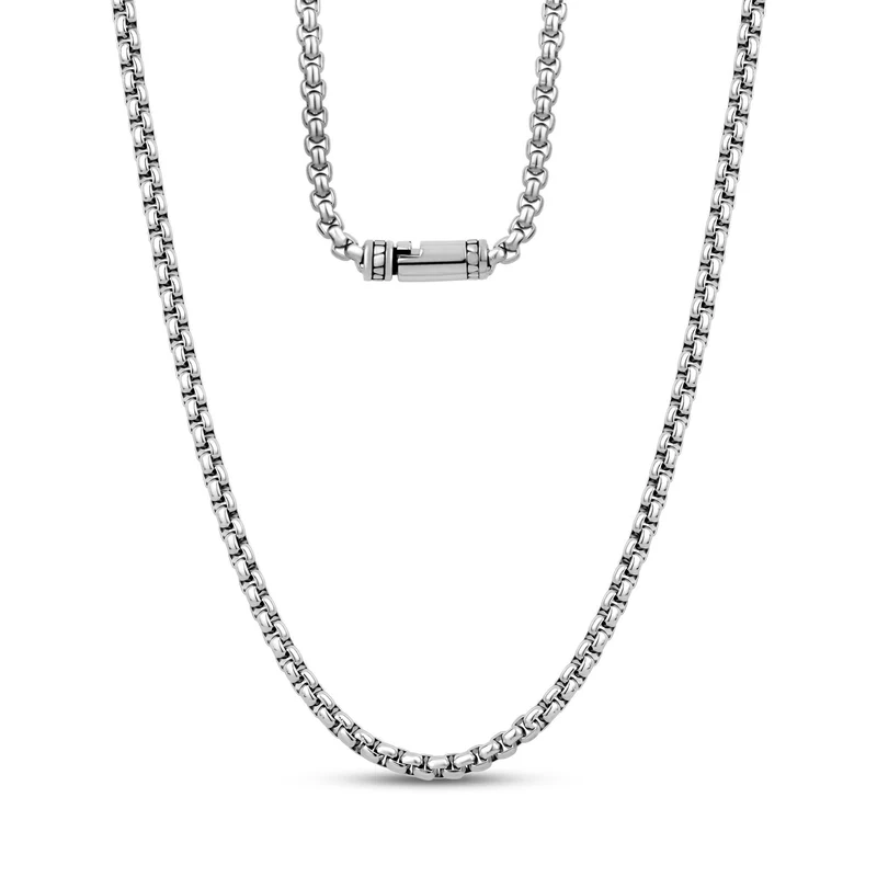 Detaillierte runde Box Link Kette | 4MM