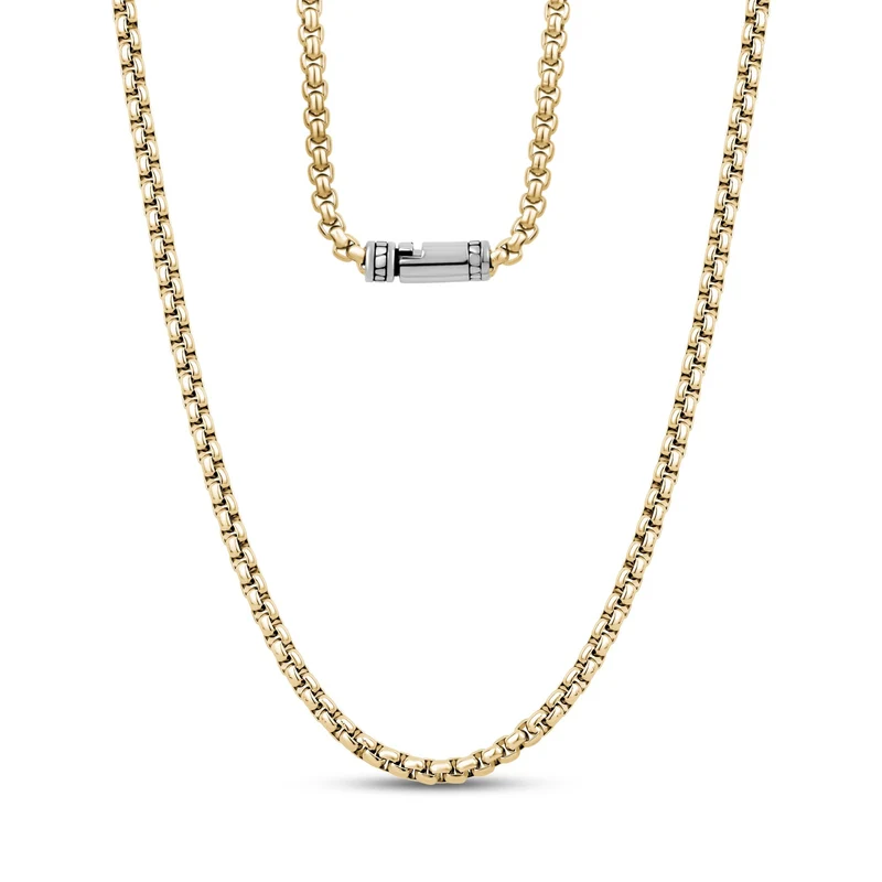 Detaillierte runde Box Link Kette | 4MM