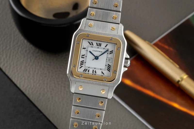 Cartier Santos steel / gold automatic men's watch 2961 [2604594]