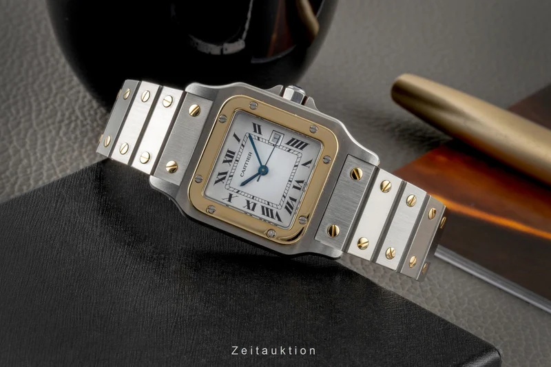 Cartier Santos steel / gold automatic men's watch 2961 [2604594]