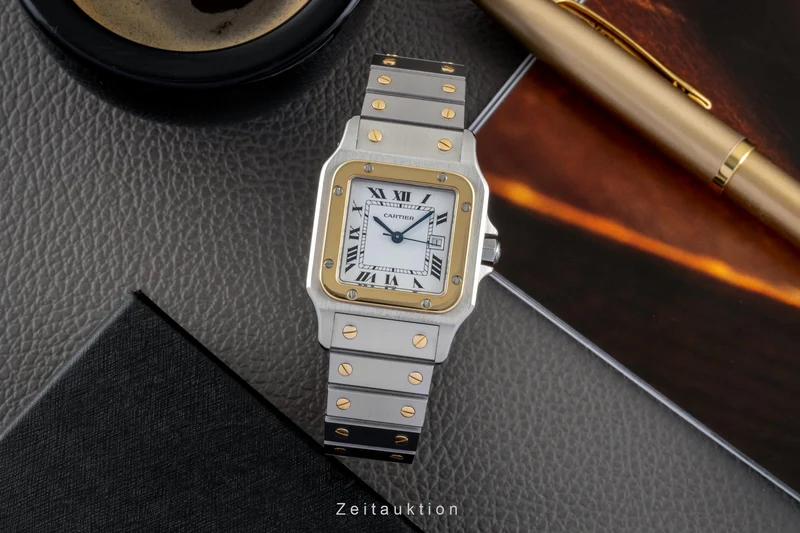 Cartier Santos steel / gold automatic men's watch 2961 [2604594]