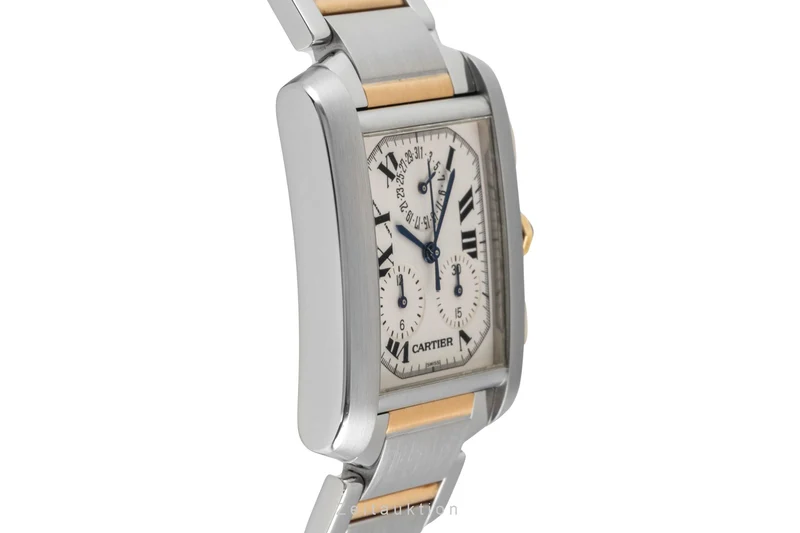 Cartier Tank Francaise chronograph steel / gold quartz men's watch W51004Q4 [2602331]
