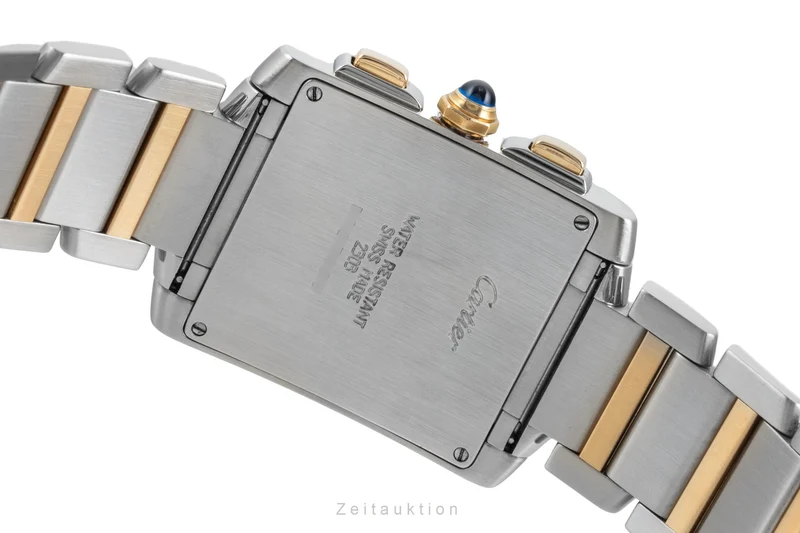 Cartier Tank Francaise chronograph steel / gold quartz men's watch W51004Q4 [2602331]