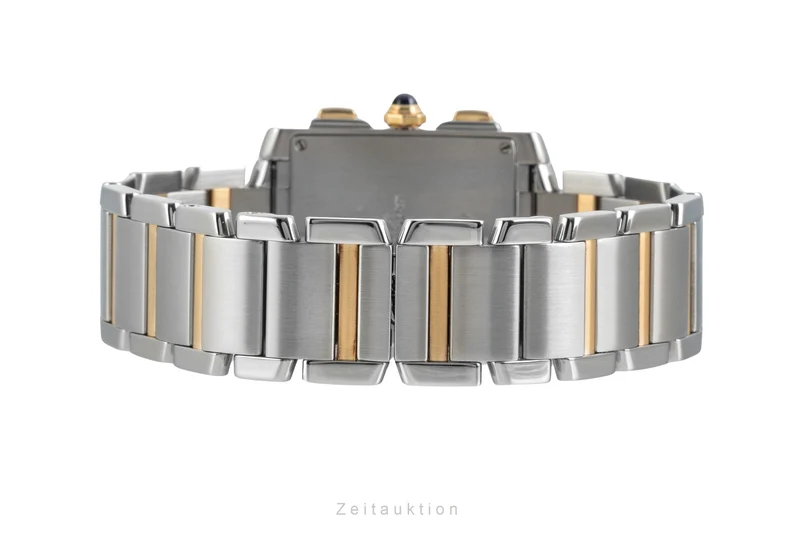 Cartier Tank Francaise chronograph steel / gold quartz men's watch W51004Q4 [2602331]
