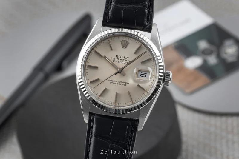 Rolex Datejust steel / white gold automatic men's watch 16014 Vintage [2604470]