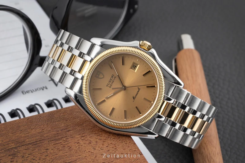 Tudor Monarch gilt / steel quartz men's watch 15633 [2604384]