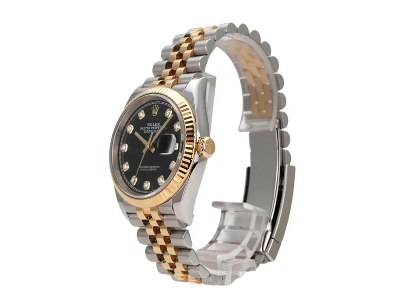 Rolex Datejust 36 126233 Schwarz Diamant Jubile-Band