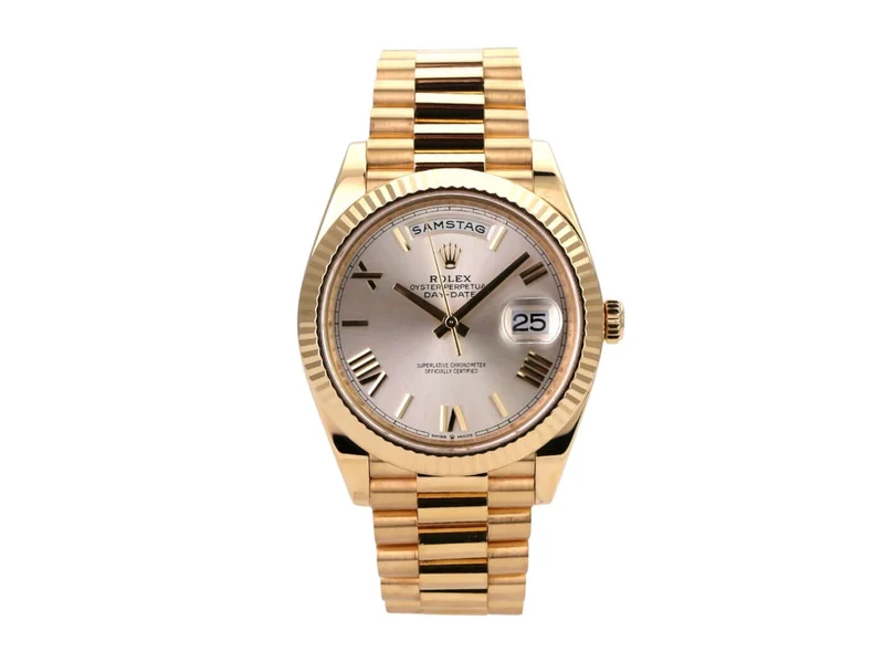 Rolex Day-Date 40 Gelbgold 228238 Silber Römisch