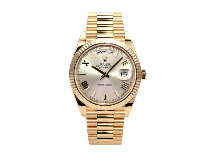 Rolex Day-Date 40 Gelbgold 228238 Silber Römisch
