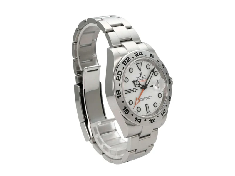 Rolex Explorer II 42 Edelstahl 216570 weißes Zifferblatt