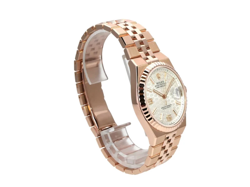 Rolex Land-Dweller 36 Everose-Gold 127235 Tiefweiß Wabe Flat Jubile-Band