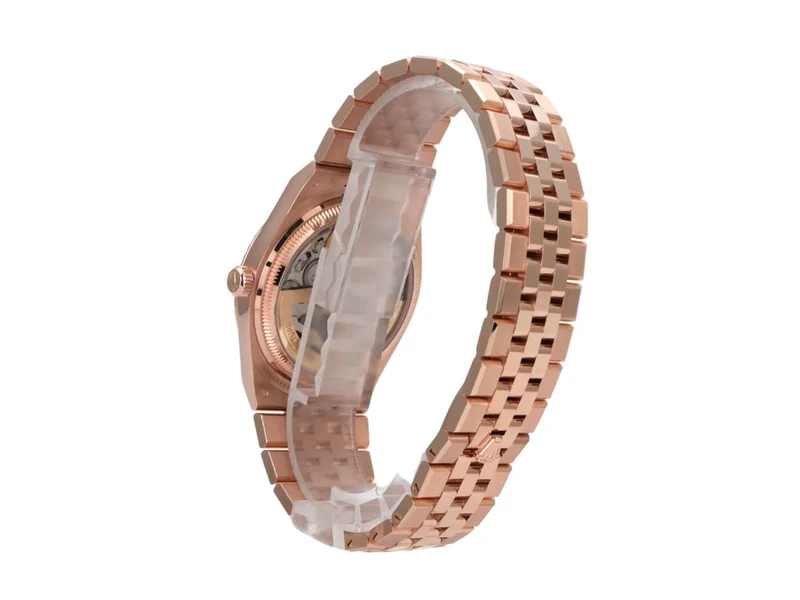 Rolex Land-Dweller 36 Everose-Gold 127235 Tiefweiß Wabe Flat Jubile-Band
