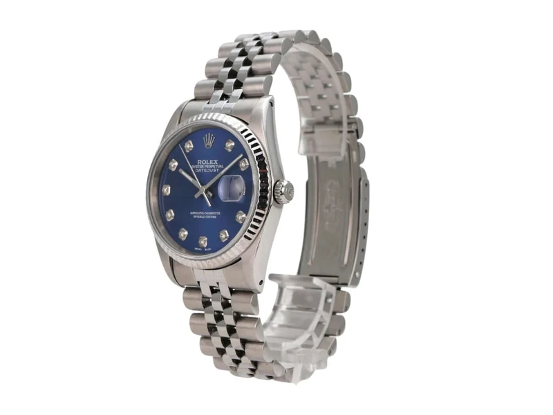 Rolex Datejust 36 Ref. 16234 Blau Diamant Jubile-Band